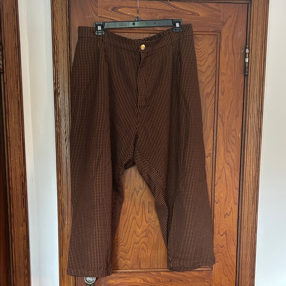 Big Bud Press Brown & Black Checkered Trousers - PETITE